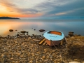 Sunset over the Baykal Lake