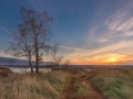 Autumn sunrise at the riverside