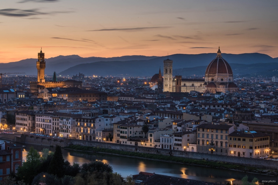 Florence in the twilight