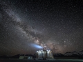 House under the starry sky